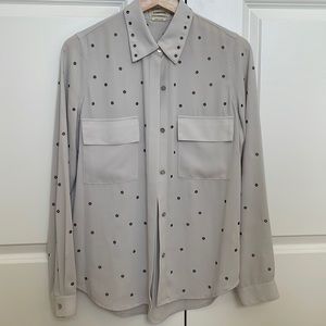L’agence oversized button up blouse grey